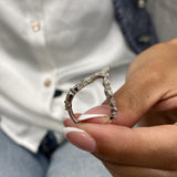 Diamond Statement Fashion Ring 1.30 ct TCW, White Gold 14K