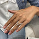 Diamond Statement Fashion Ring 1.30 ct TCW, White Gold 14K