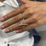 Diamond Statement Fashion Ring 1.30 ct TCW, White Gold 14K