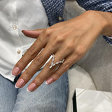 Diamond Statement Fashion Ring 1.30 ct TCW, White Gold 14K