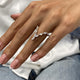 Diamond Statement Fashion Ring 1.30 ct TCW, White Gold 14K