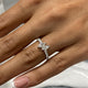 Two Stone with Pave Band