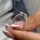 Diamond Two Stone with Pave Band Fashion Ring 0.75 ct TCW, White Gold 14K