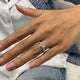Diamond Two Stone with Pave Band Ring 0.7 ct White Gold