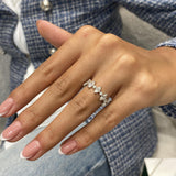 Diamond Stackable Fashion Ring 1.25 ct TCW, White Gold 14K