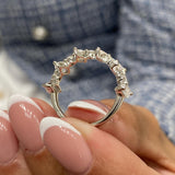 Diamond Stackable Fashion Ring 1.25 ct TCW, White Gold 14K