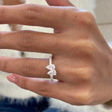 Diamond Two Stone Fashion Ring 1.25 ct TCW, White Gold 14K