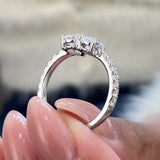 Diamond Two Stone Fashion Ring 1.25 ct TCW, White Gold 14K