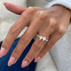 Diamond 2 Stone Ring Fashion Ring 1.30 ct TCW, Rose Gold 14K