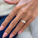 Diamond 2 Stone Ring Fashion Ring 1.30 ct TCW, Rose Gold 14K