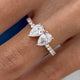 Diamond 2 Stone Ring 1.3 ct Rose Gold