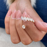Diamond Statement Fashion Ring 1.45 ct TCW, Rose Gold 14K