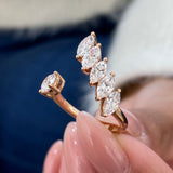 Diamond Statement Fashion Ring 1.45 ct TCW, Rose Gold 14K