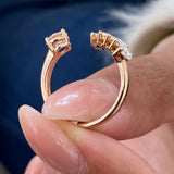 Diamond Statement Fashion Ring 1.45 ct TCW, Rose Gold 14K