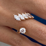 Diamond Open Ring 1.4 ct Rose Gold