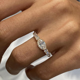 Diamond Stackable Fashion Ring 1.20 ct TCW, Rose Gold 14K