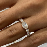 Diamond Band Ring 1.2 ct Rose Gold