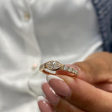 Diamond Statement Fashion Ring 0.75 ct TCW, Rose Gold 14K
