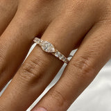 Diamond Band Ring 0.7 ct Rose Gold