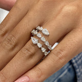 Diamond Band Ring 1.7 ct White Gold