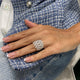 Diamond Dome Fashion Ring 4.05 ct TCW, White Gold 14K