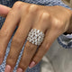 Diamond Dome Fashion Ring 4.05 ct TCW, White Gold 14K
