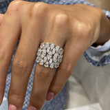 Diamond Dome Fashion Ring 4.05 ct TCW, White Gold 14K