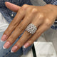 Diamond Dome Fashion Ring 4.05 ct TCW, White Gold 14K