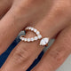 Diamond Statement Fashion Ring 1 ct TCW, Rose Gold 14K
