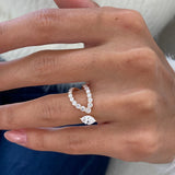 Diamond Statement Fashion Ring 1 ct TCW, Rose Gold 14K