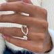Diamond Statement Fashion Ring 1 ct TCW, Rose Gold 14K