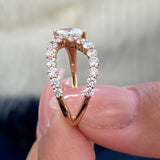Diamond Statement Fashion Ring 1 ct TCW, Rose Gold 14K