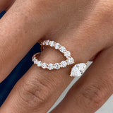 Diamond Split Band Ring 1 ct Rose Gold