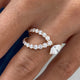 Diamond Split Band Ring 1 ct Rose Gold
