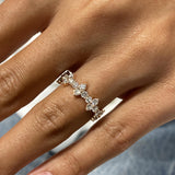 Diamond Band Ring 0.9 ct Rose Gold