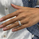 Diamond Band Ring Fashion Ring 2.10 ct TCW, White Gold 14K