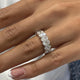 Diamond Band Ring Fashion Ring 2.10 ct TCW, White Gold 14K