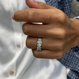 Diamond Band Ring Fashion Ring 2.10 ct TCW, White Gold 14K