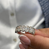 Diamond Band Ring Fashion Ring 2.10 ct TCW, White Gold 14K