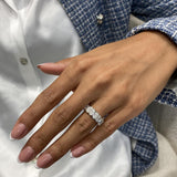 Diamond Band Ring Fashion Ring 2.10 ct TCW, White Gold 14K