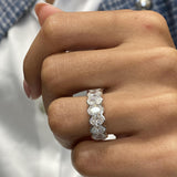 Diamond Band Ring Fashion Ring 2.10 ct TCW, White Gold 14K