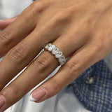 Diamond Band Ring Fashion Ring 2.10 ct TCW, White Gold 14K