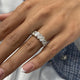 Diamond Band Ring Fashion Ring 2.10 ct TCW, White Gold 14K