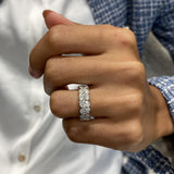 Diamond Band Ring Fashion Ring 2.10 ct TCW, White Gold 14K