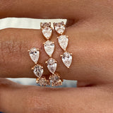 Diamond Wrap Ring 3.3 ct Rose Gold