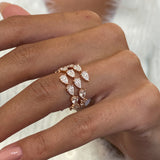 Diamond Statement Fashion Ring 3.35 ct TCW, Rose Gold 14K