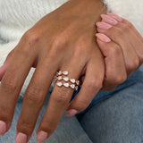 Diamond Statement Fashion Ring 3.35 ct TCW, Rose Gold 14K