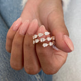 Diamond Statement Fashion Ring 3.35 ct TCW, Rose Gold 14K