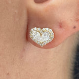 Diamond Stud Earrings 0.9 ct Yellow Gold