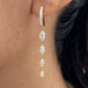 Diamond Drop Earrings 2 ct Yellow Gold